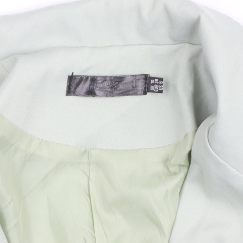 Zara Women Mint Green Double-Breasted Blazer UK 10 Regular Fit
