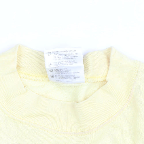 Tultex Men's Yellow Pullover Sweatshirt Large Graphic Print Vintage