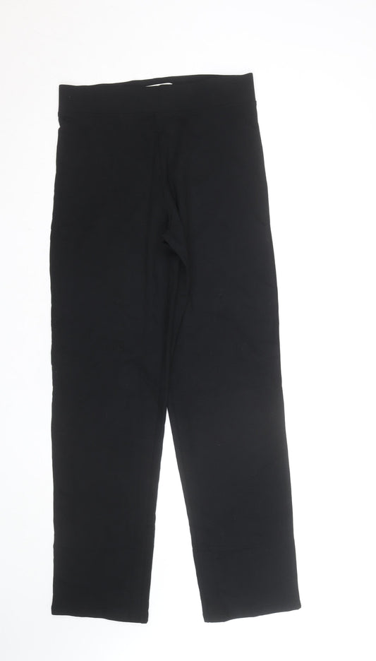 Marks and Spencer Womens Black Cotton Stretch Leggings Size 10 Regular