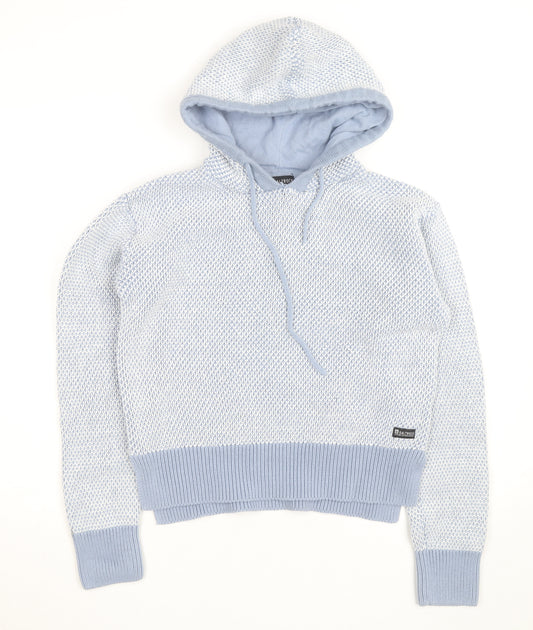 Saltrock Women's Blue Knit Pullover Hoodie Size S Cotton Blend