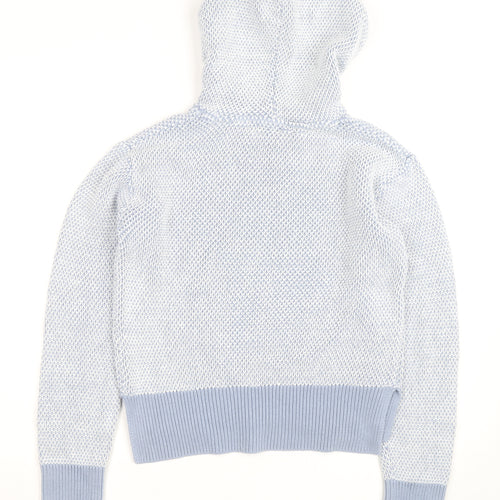 Saltrock Women's Blue Knit Pullover Hoodie Size S Cotton Blend