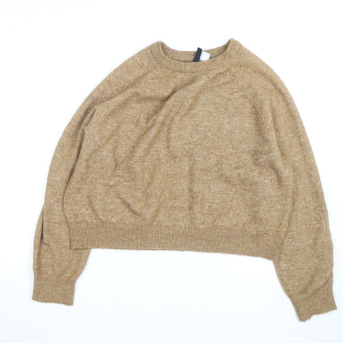 H&M Divided Women’s Beige Crew Neck Knit Jumper Size 16