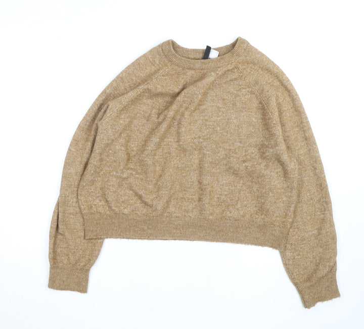 H&M Divided Women’s Beige Crew Neck Knit Jumper Size 16