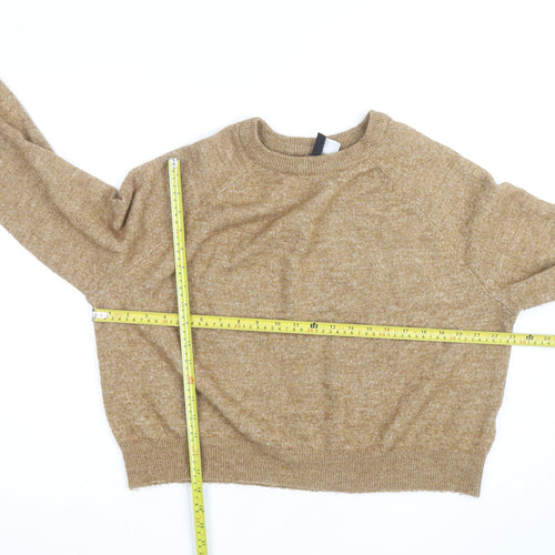 H&M Divided Women’s Beige Crew Neck Knit Jumper Size 16