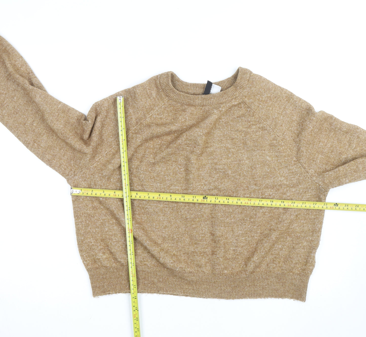 H&M Divided Women’s Beige Crew Neck Knit Jumper Size 16