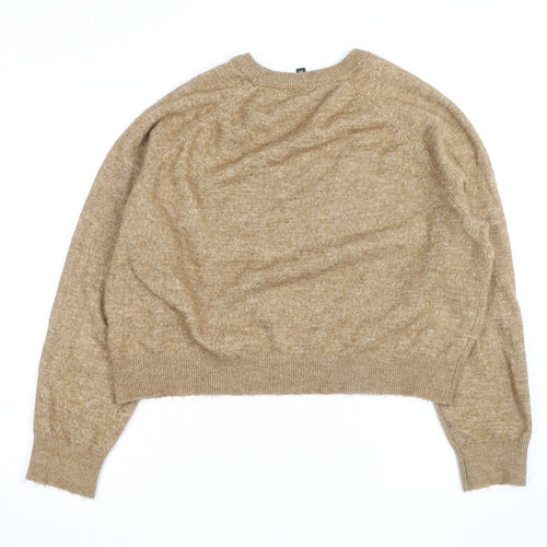 H&M Divided Women’s Beige Crew Neck Knit Jumper Size 16