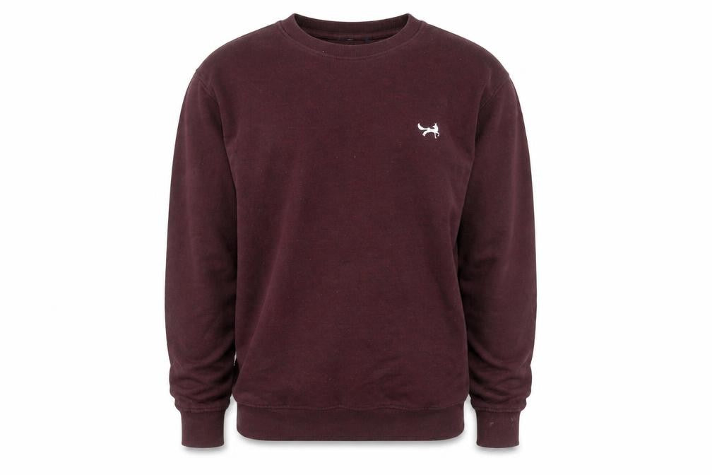 Front view of Asquith & Fox Men’s Brown Crew Neck Pullover Sweatshirt L
