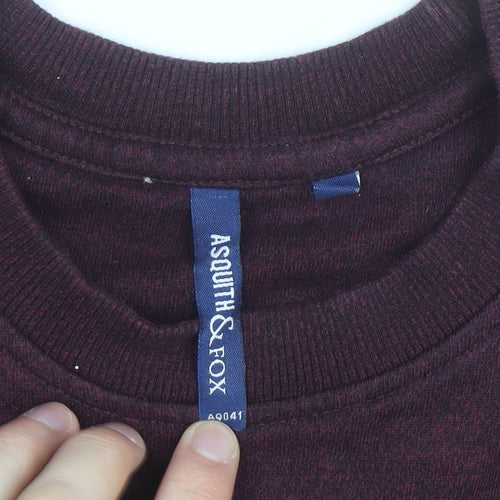 Asquith & Fox Men’s Brown Crew Neck Pullover Sweatshirt L