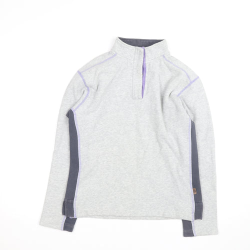 Reed Sport Women’s Grey 1/4 Zip Fleece Track Jacket Size S