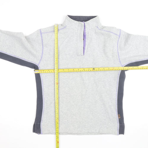 Reed Sport Women’s Grey 1/4 Zip Fleece Track Jacket Size S