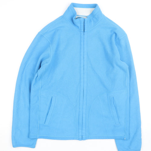 Uniqlo Women's Blue Fleece Full Zip Jacket Size M Lightweight