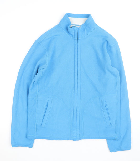 Uniqlo Women's Blue Fleece Full Zip Jacket Size M Lightweight