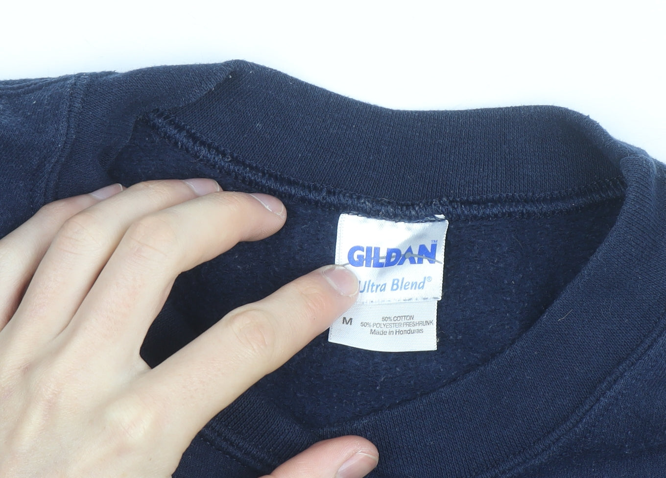 Gildan Men's Blue Buffalo New York Graphic Pullover Sweatshirt M