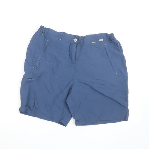 Regatta Womens Blue Size 16 Hiking Athletic Shorts Lightweight