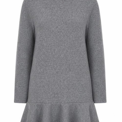 Marks and Spencer Women’s Grey Knit Shift Dress Size 8 Long Sleeve