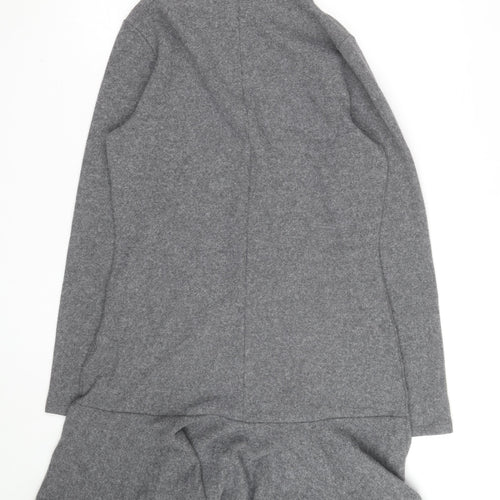 Marks and Spencer Women’s Grey Knit Shift Dress Size 8 Long Sleeve