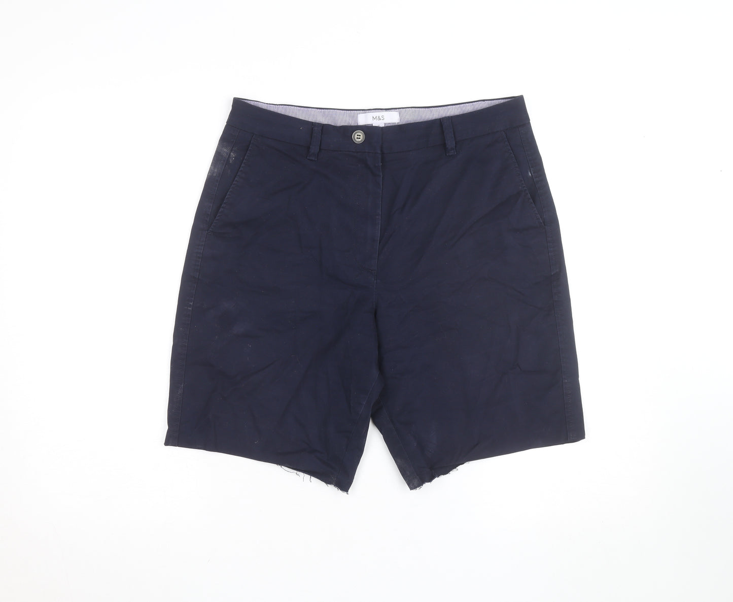Marks and Spencer Men's Blue Chino Shorts Size M Regular Fit