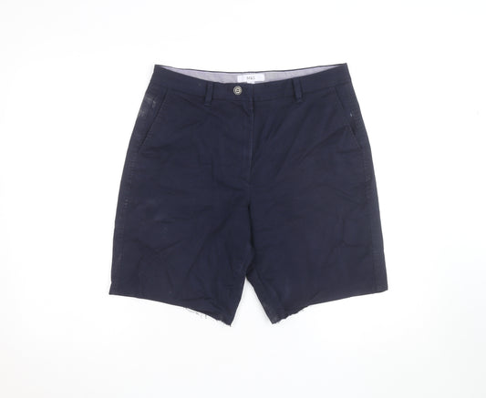 Marks and Spencer Men's Blue Chino Shorts Size M Regular Fit