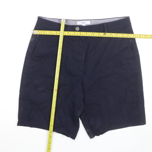 Marks and Spencer Men's Blue Chino Shorts Size M Regular Fit