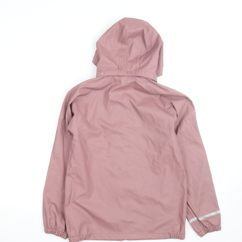 Name It Girls Pink Hooded Waterproof Rain Coat Jacket 146cm