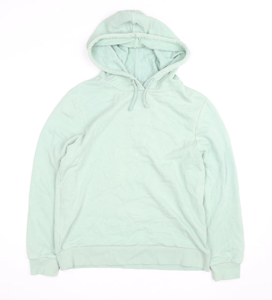 Marks and Spencer Women Green Pullover Hoodie Size 12 Cotton Blend