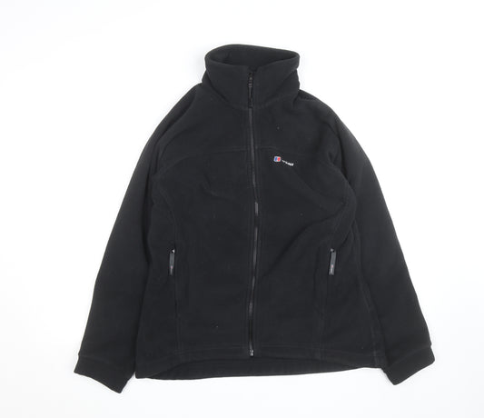 Berghaus Men's Black Fleece Mid-Length Jacket Size M Full Zip
