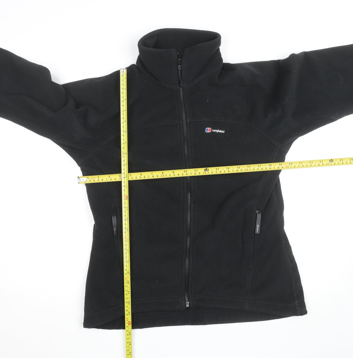 Berghaus Men's Black Fleece Mid-Length Jacket Size M Full Zip