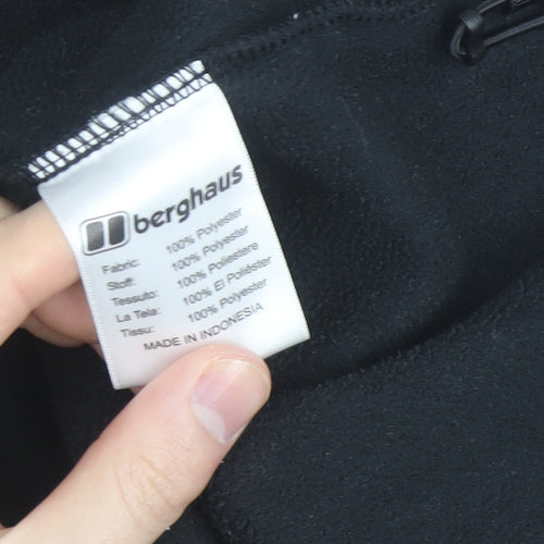 Berghaus Men's Black Fleece Mid-Length Jacket Size M Full Zip