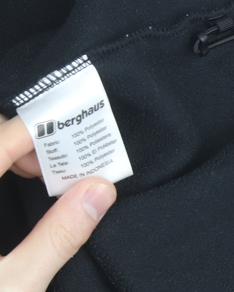 Berghaus Men's Black Fleece Mid-Length Jacket Size M Full Zip