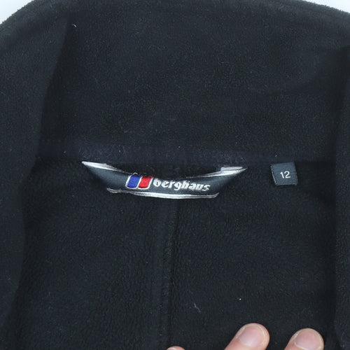 Berghaus Men's Black Fleece Mid-Length Jacket Size M Full Zip