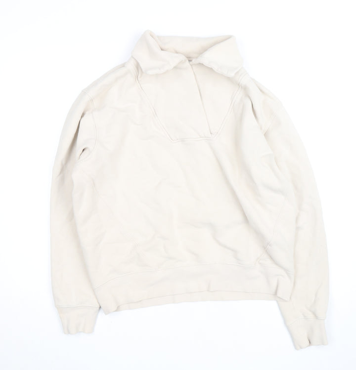 Reiss Women Beige High Neck Pullover Sweatshirt Jumper Size S