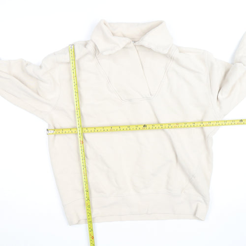 Reiss Women Beige High Neck Pullover Sweatshirt Jumper Size S