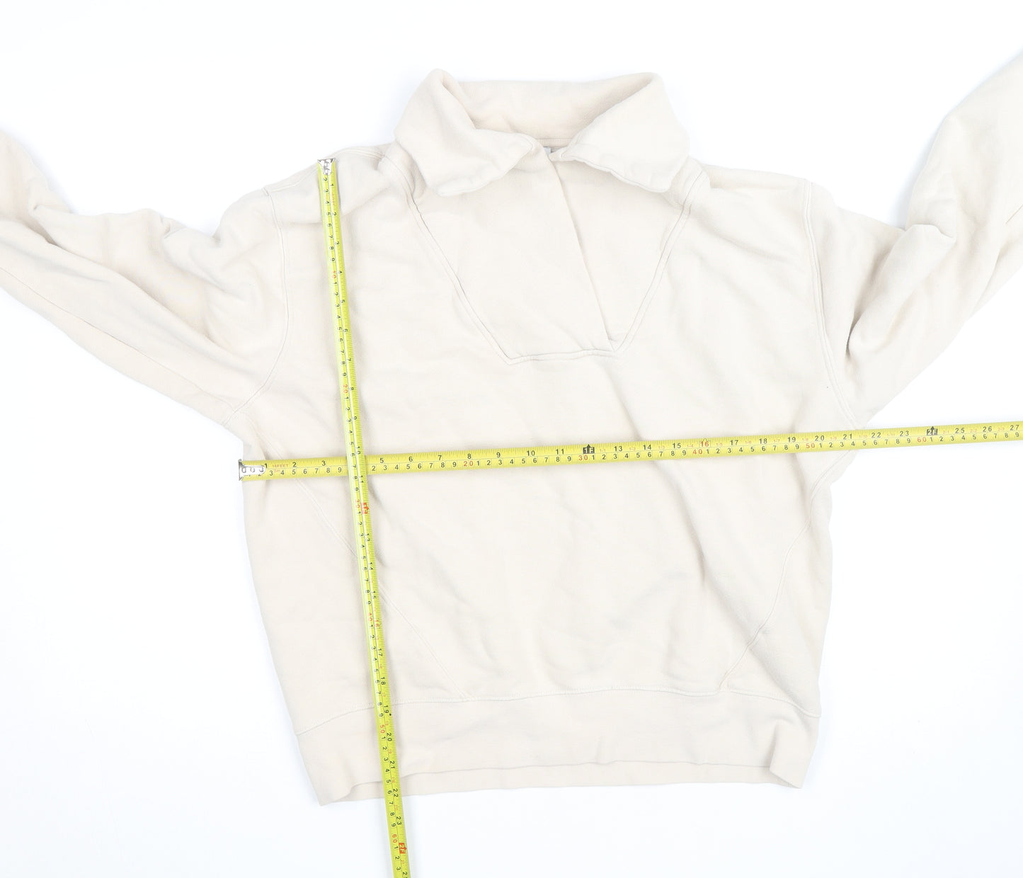Reiss Women Beige High Neck Pullover Sweatshirt Jumper Size S