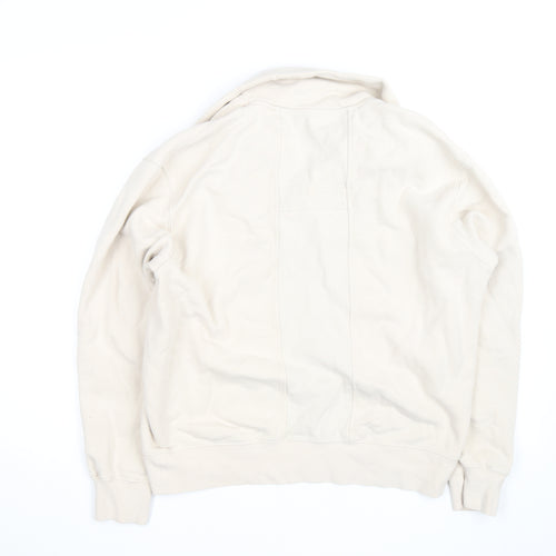 Reiss Women Beige High Neck Pullover Sweatshirt Jumper Size S