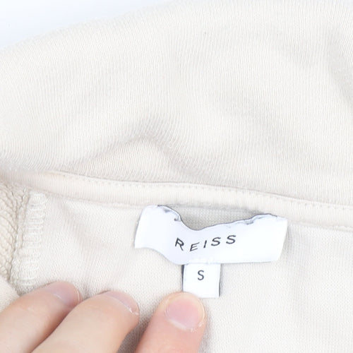 Reiss Women Beige High Neck Pullover Sweatshirt Jumper Size S