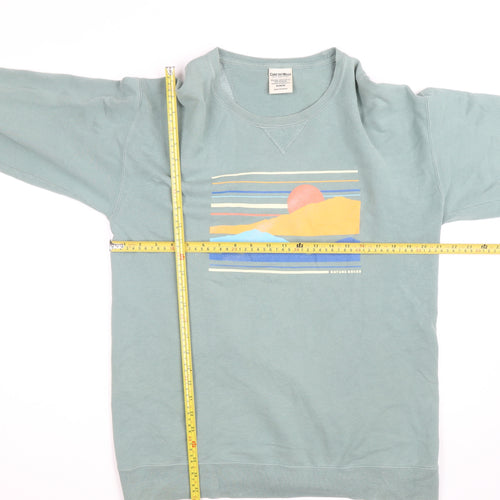 ComfortWash Mens Green Medium Pullover Sweatshirt Graphic Print