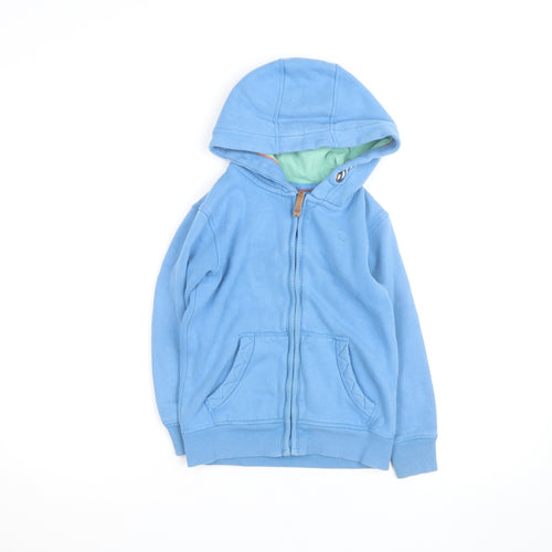FatFace Boys Blue Shark Print Full Zip Hoodie Size 6-7 Years