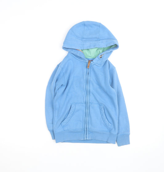 FatFace Boys Blue Shark Print Full Zip Hoodie Size 6-7 Years
