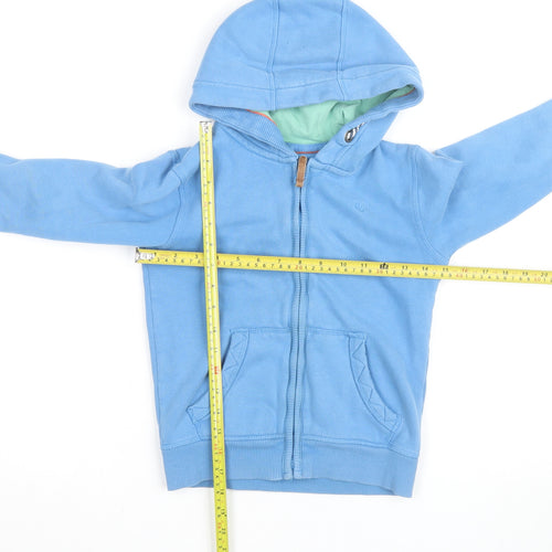 FatFace Boys Blue Shark Print Full Zip Hoodie Size 6-7 Years