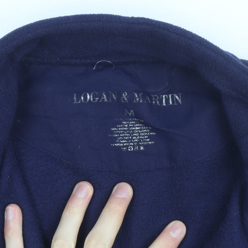 Logan & Martin Men's Navy Blue Fleece Full Zip Active Jacket M
