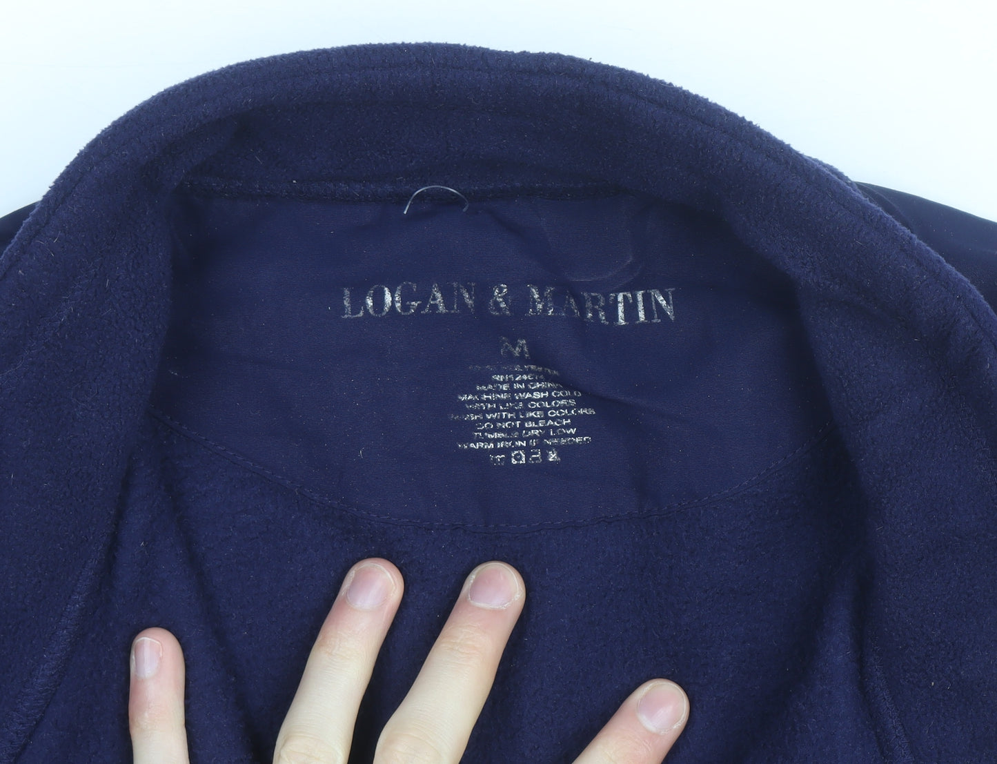 Logan & Martin Men's Navy Blue Fleece Full Zip Active Jacket M