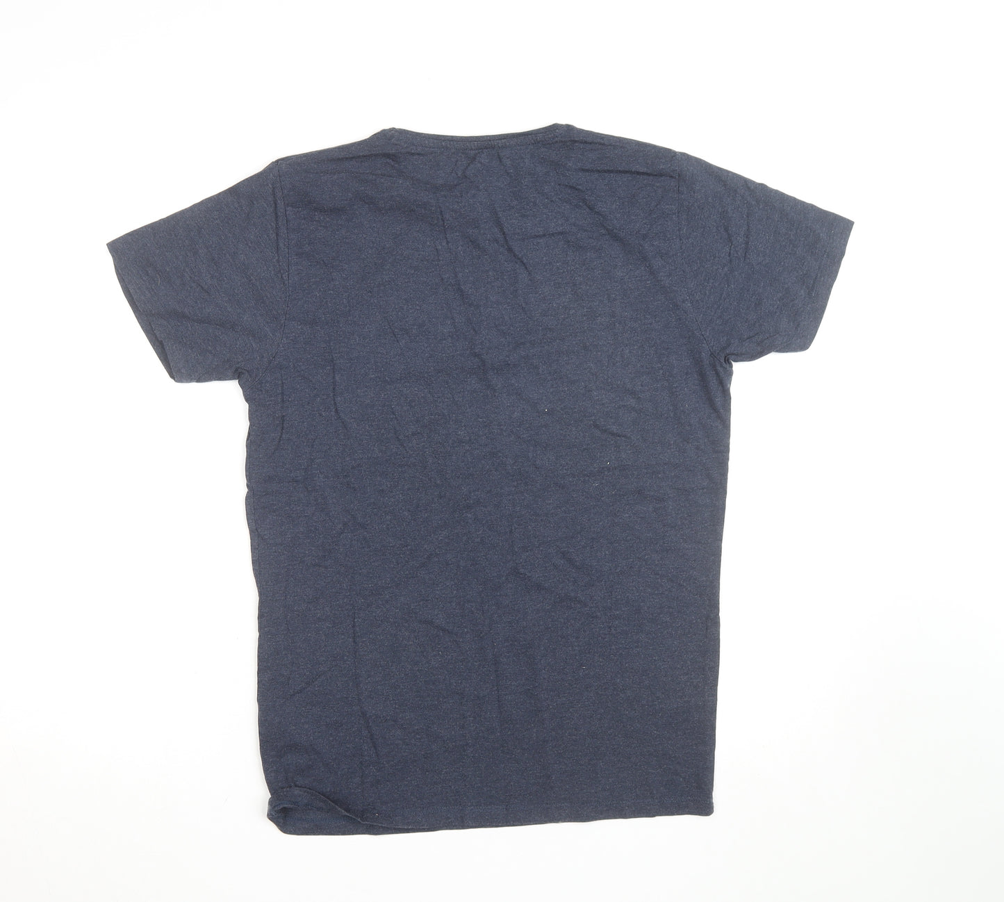 Jack & Jones Men’s Blue Graphic Print Crew Neck T-Shirt Size M