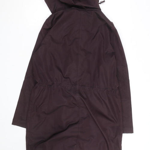 GAP Women’s Brown Hooded Parka Coat Size M Long Lined Jacket