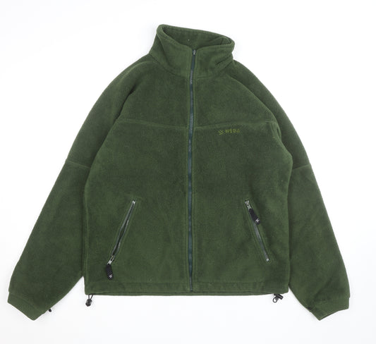 HEGA Men's Green Fleece Full Zip Activewear Jacket Size M