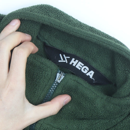 HEGA Men's Green Fleece Full Zip Activewear Jacket Size M