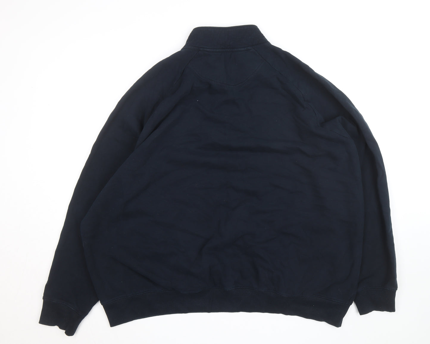 Marks and Spencer Men's Blue 4XL Half Zip Fleece Jumper