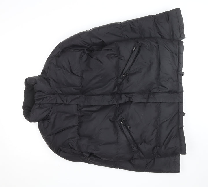 Esprit Mens Black 38R Puffer Jacket with Zip Pockets Winter Warm