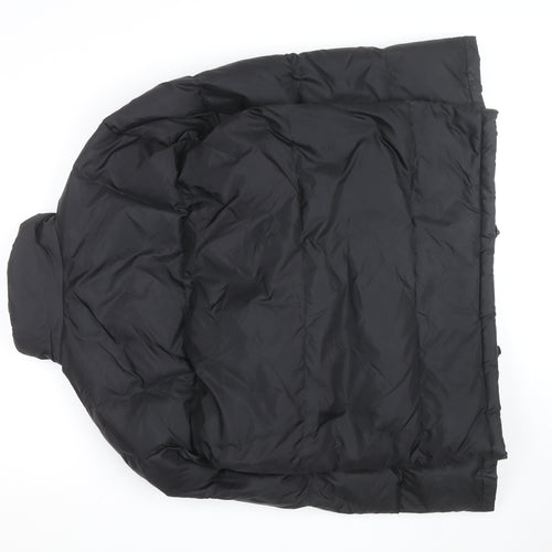 Esprit Mens Black 38R Puffer Jacket with Zip Pockets Winter Warm