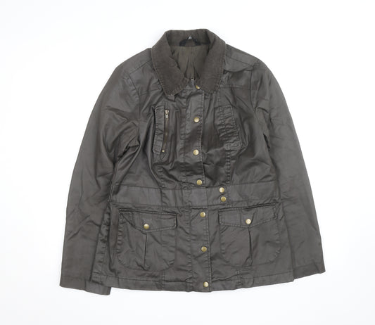 Dorothy Perkins Women Brown Size 14 Waxed Parka Jacket