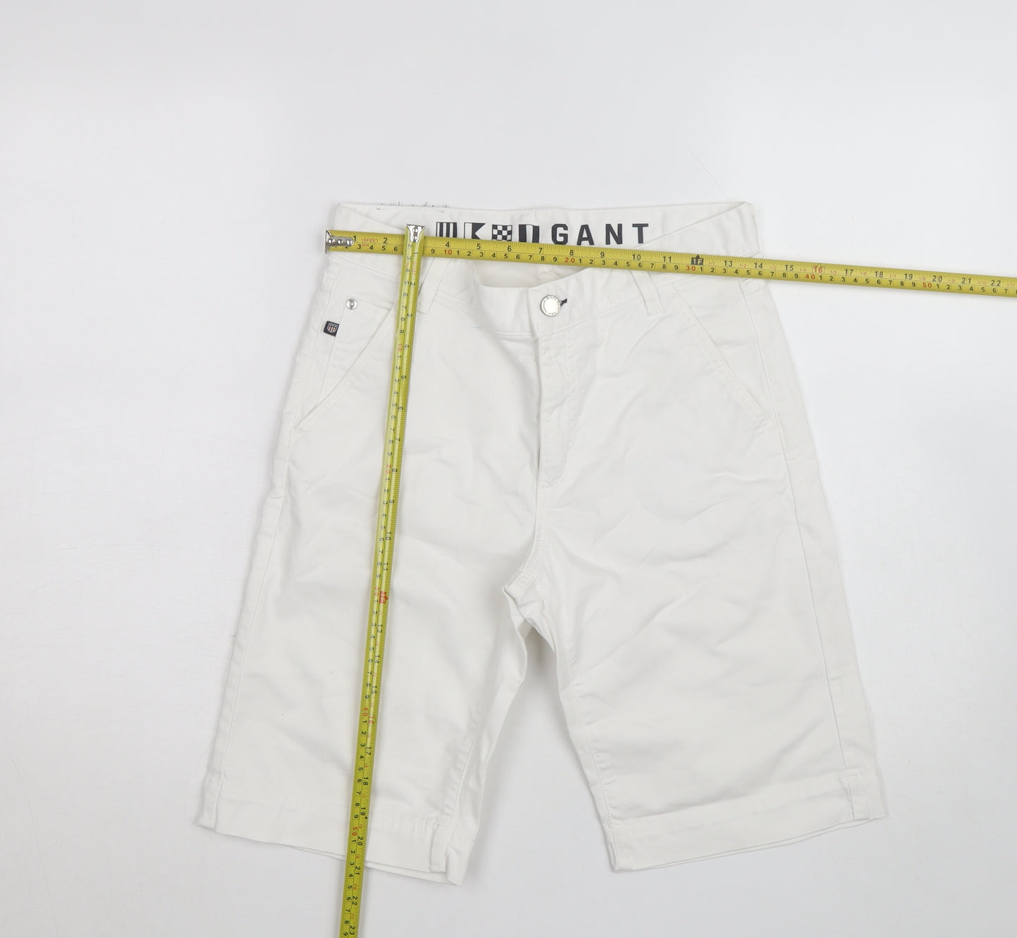 GANT Women's White Bermuda Shorts Size 28 Cotton Blend